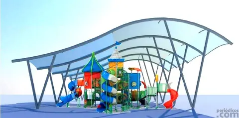Infograf&iacute;a de la cubierta del &aacute;rea de juegos infantiles