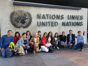 Representaci&oacute;n de educadores vascos en la sede de las Naciones Unidas en Ginebra